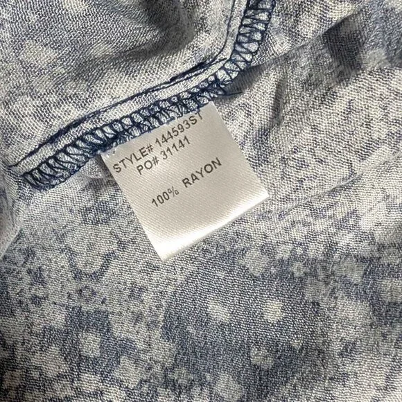 Skies Are Blue Navy and White Short Sleeve Blouse Size 3X NWT - Picture 8 of 8